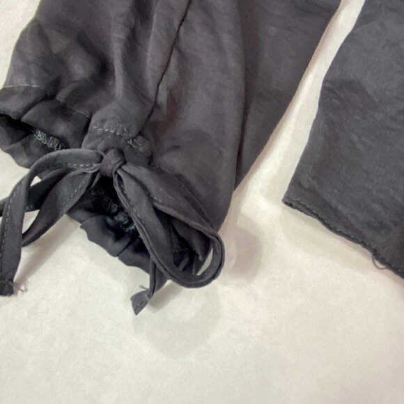 Atmosphere Off-Shoulder Gray Long Sleeve Ruffle Blouse Top, Size 4 - Picture 6 of 12